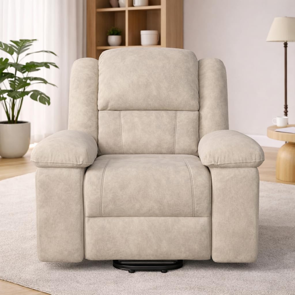 Poltrona massaggiante elettrica con supporto per alzarsi, poltrona relax con funzione reclinabile, 160°, funzione riscaldamento e funzione sdraiata, divano singolo, poltrona per TV, anziani