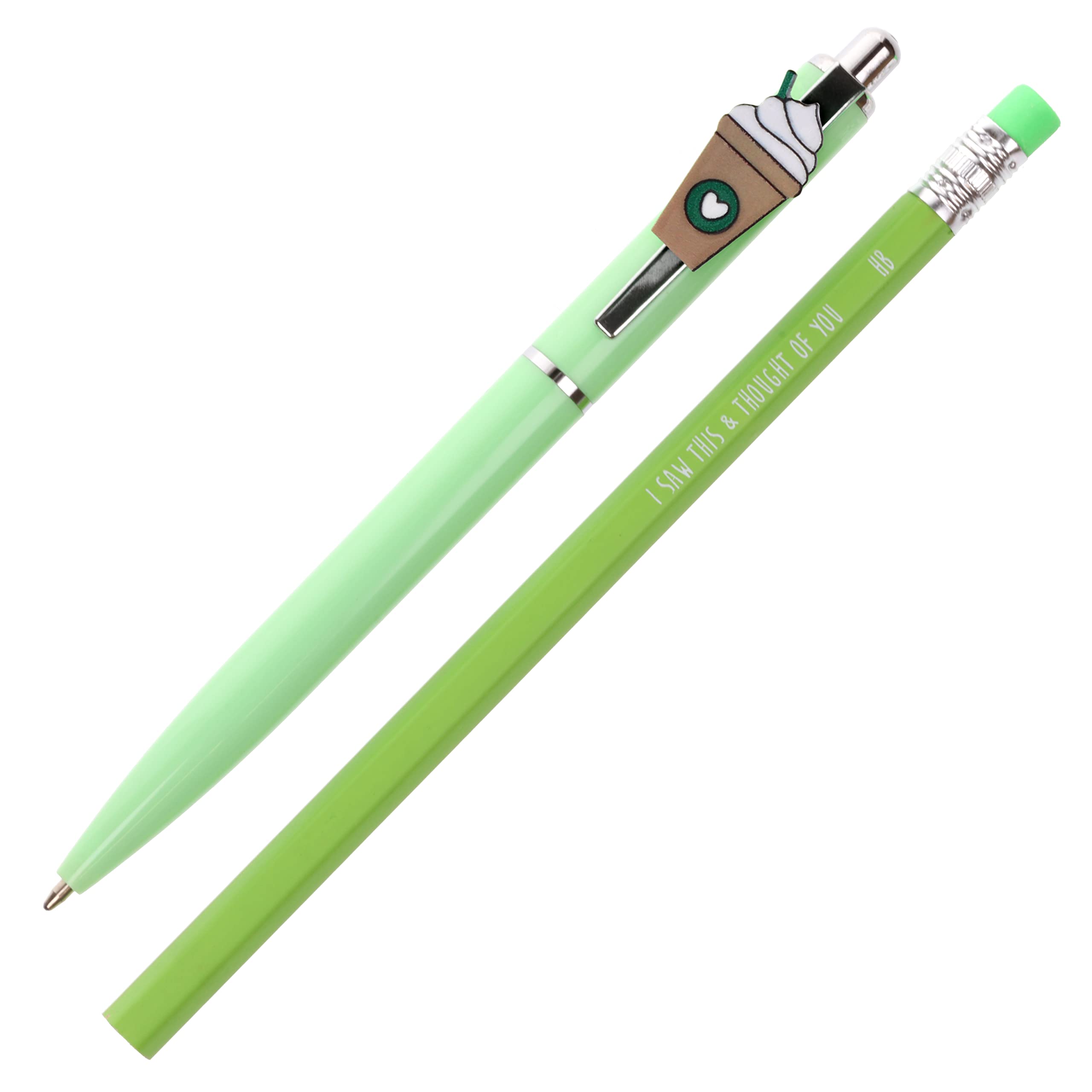 Stands Out, Supplying Outstanding Gifts Coffee Cup Frappe Pen and Pencil Set Kids Charm Topper School Stationary Kits Gift โ image 1