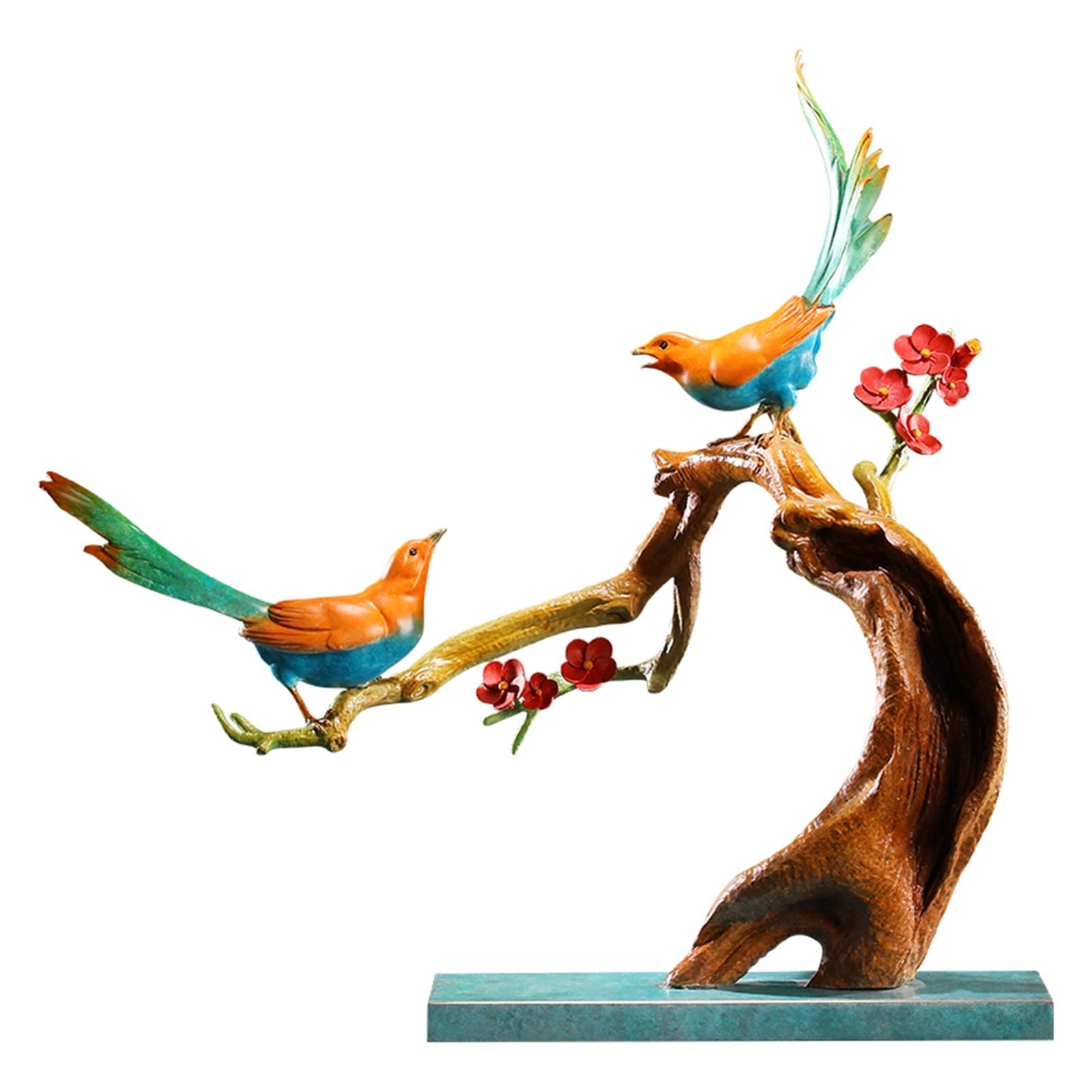 hongchenke34 Copper statue All Copper Happy on the Entranceway Ornament Living Room Magpie Plum Decorations Crafts Newlyweds