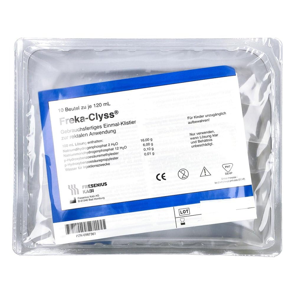 Freka-Clyss Gebrauchsfertiges Einmal-Klistier Beutel, 10 pz Clisteri