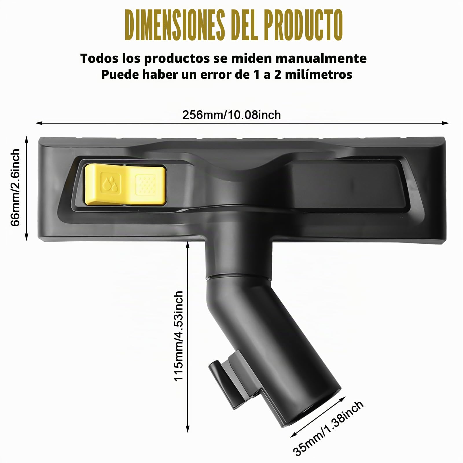 Cleanwizzard - Boquilla universal para aspiradora Karcher WD2 WD3 WD4 WD5 WD6, boquilla universal de repuesto para aspiradora en seco y húmedo de 35 mm, boquilla de aspiración en seco y húmedo de