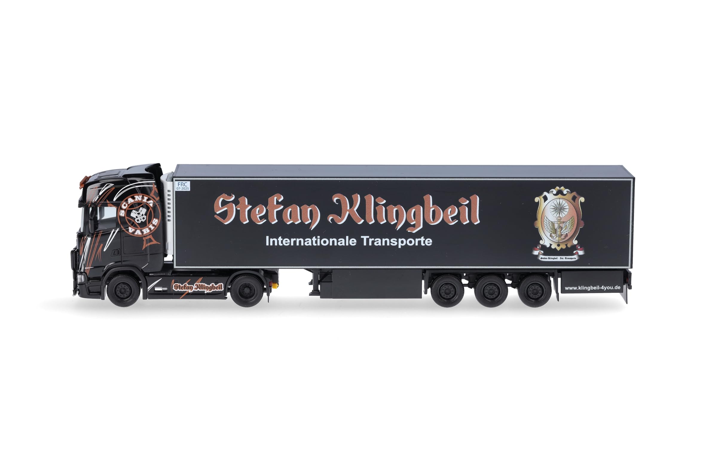 herpa Scania CS20 HD Kühlkoffer-Sattelzug Stefan Klingbeil (Hessen/Gladenbach) Truck Model 1:87 Scale Collector's German Model Plastic Figure - Image 3