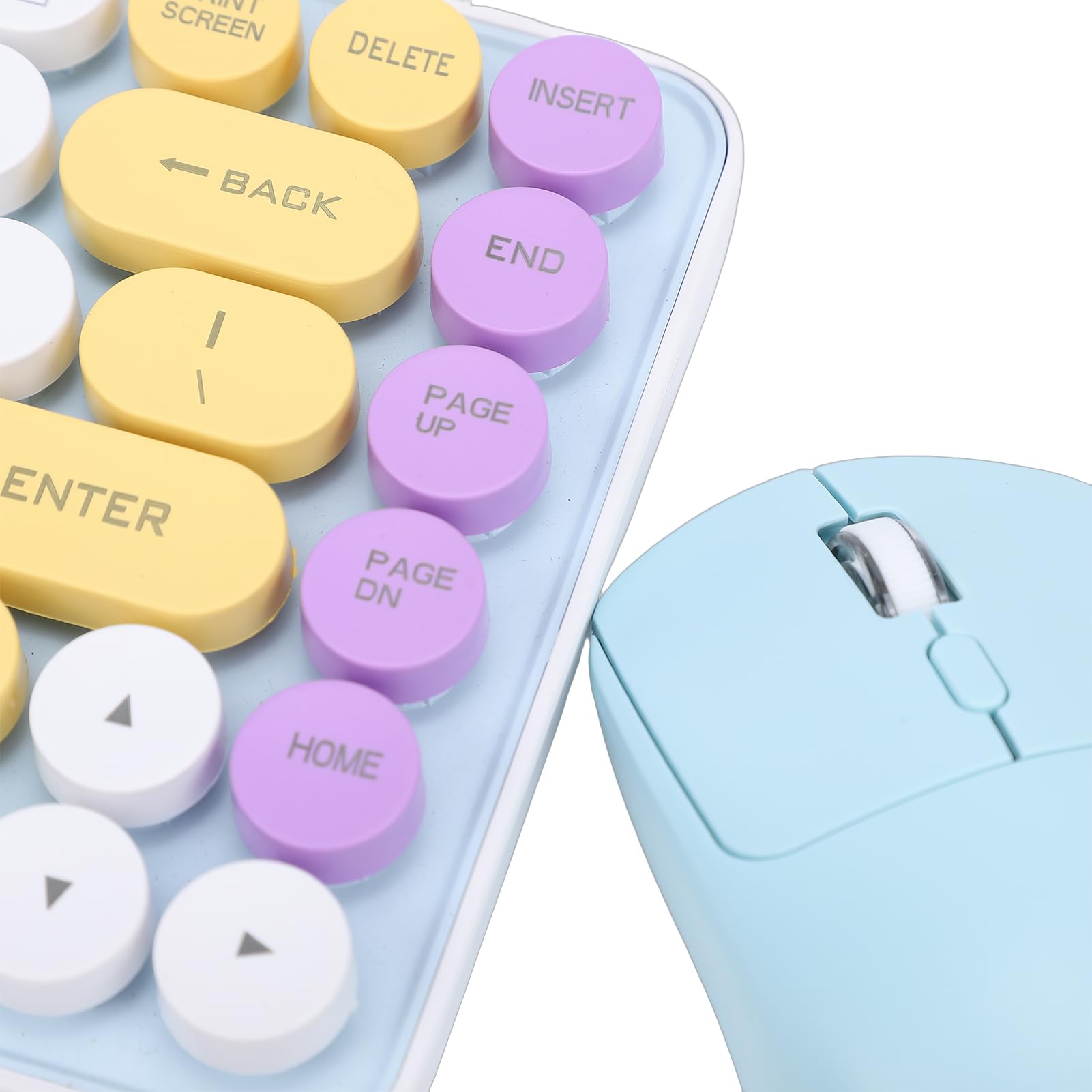 Set Tastiera e Mouse Wireless, Tastiera Meccanica Gioco Bluetooth a 85 Tasti 2,4 GHz e Mouse per Computer Desktop, PC Portatile, Silenzioso, Regali Tecnologici per Uomini