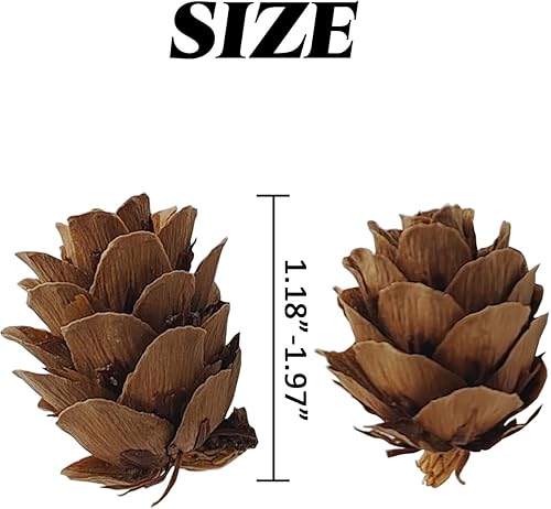 Miniatura 2 de TIHOOD 320 minipiñas naturales de Navidad de 1.18 a 1.97 pulgadas a granel, adornos de piñas naturales de Navidad para manualidades, decoración del