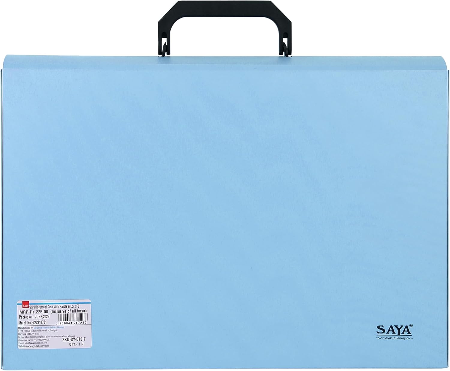 SAYA Pack of 2 Document Case with Handle & Lock FS (Blue)