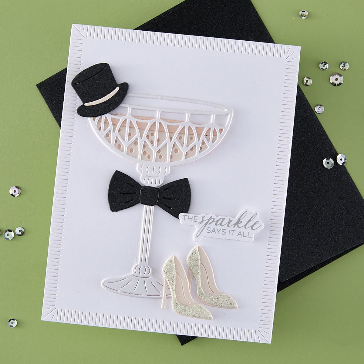 Spellbinders - BetterPress Collection - Press Plates and Die Set - A Little  Message Sentiments | Scrapbook.com Spellbinders BP-336 ハッピアーアワーコレクションのスペシャルトーストセンチメントBetterPressプレート&