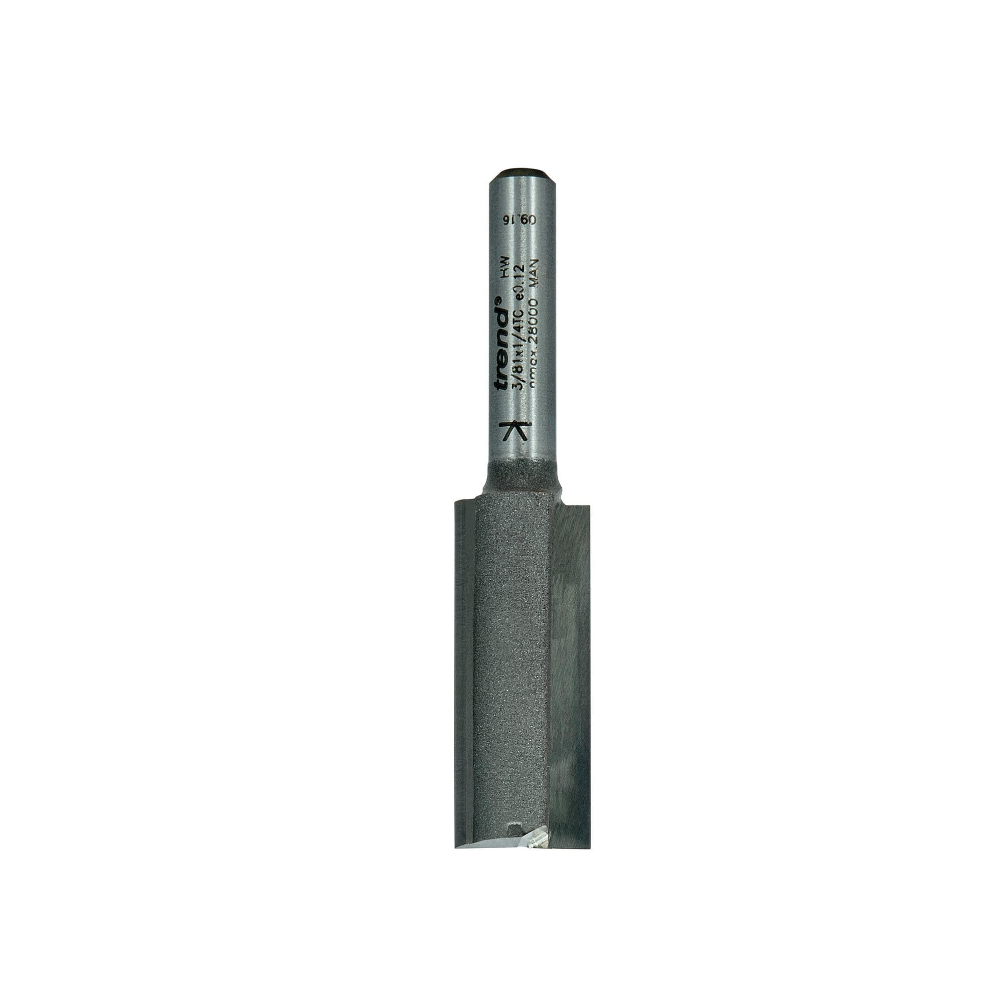 Trend Fresa recta 2 flautas TCT Ø12,7 mm vástago 1/4"