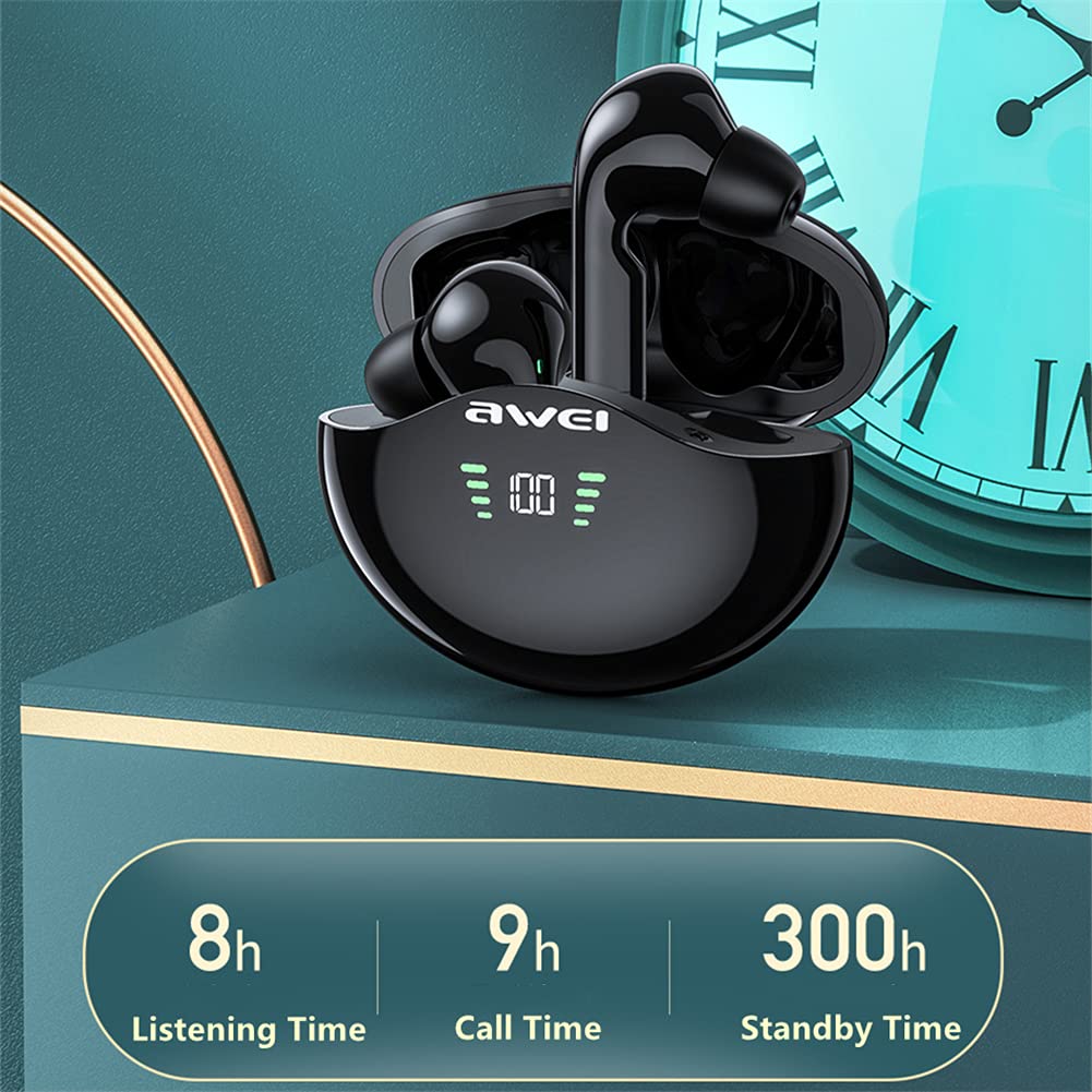 True Auricolari Wireless, Cuffie Bluetooth Audio Stereo HiFi, 5.1 Auricolare Bluetooth Cuffie Stereo in-Orecchio Mic Integrata Mic, per Gym Workout in Esecuzione