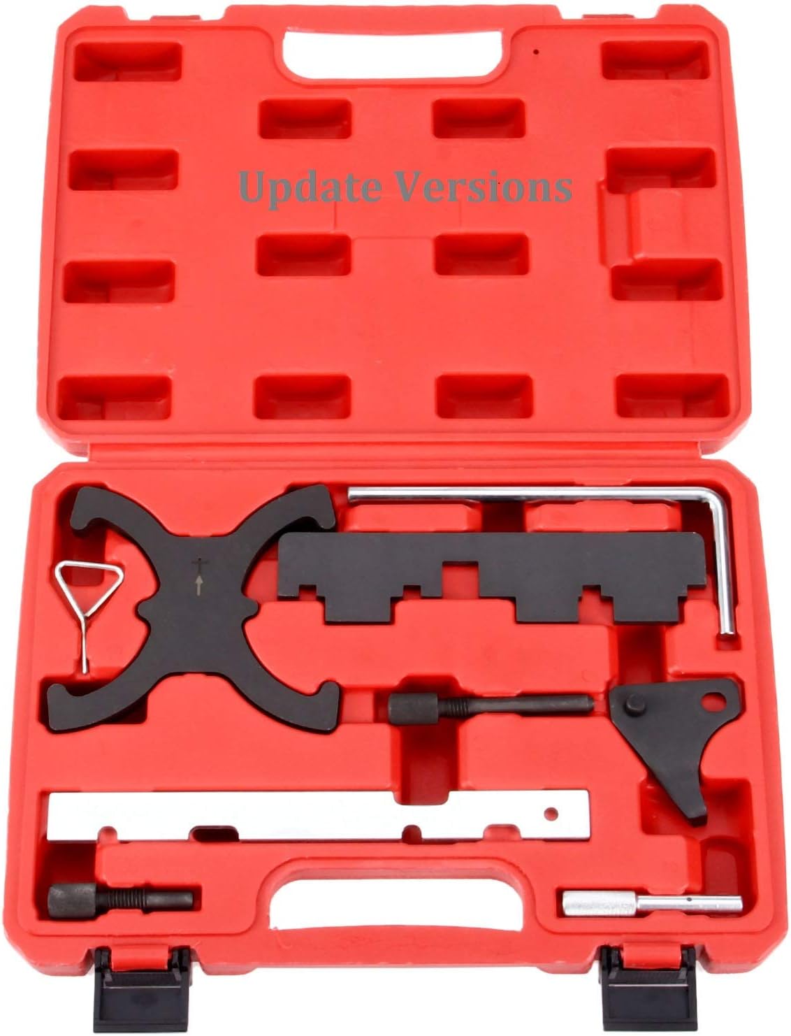 Timing Engine Camshaft Locking Tool, Camshaft Belt Timing Locking Tool Kit Compatible with Ford Focus Escape Transit Volvo S60 S80 V60 V70 Mazda for 1.5L 1.6L VCT Engines, with Carrying Case
