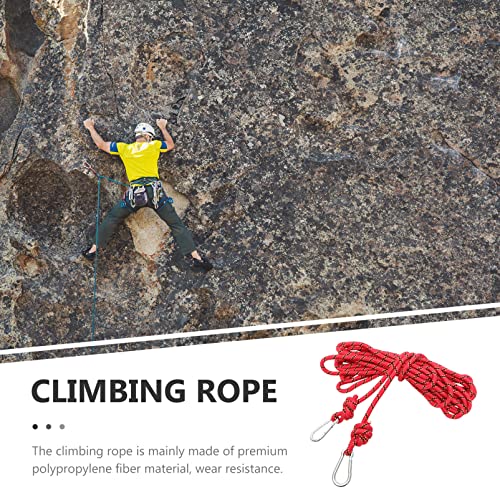 VILLCASE Corda de escalada com ganchos, corda de segurança de segurança para acampamento ao ar livre