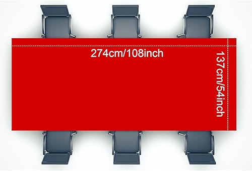 Miniatura 2 de Oudain 6 manteles desechables de plástico de 54 x 108 pulgadas, para mesas rectangulares, impermeables, para el Día de la Independencia, 4 de julio,