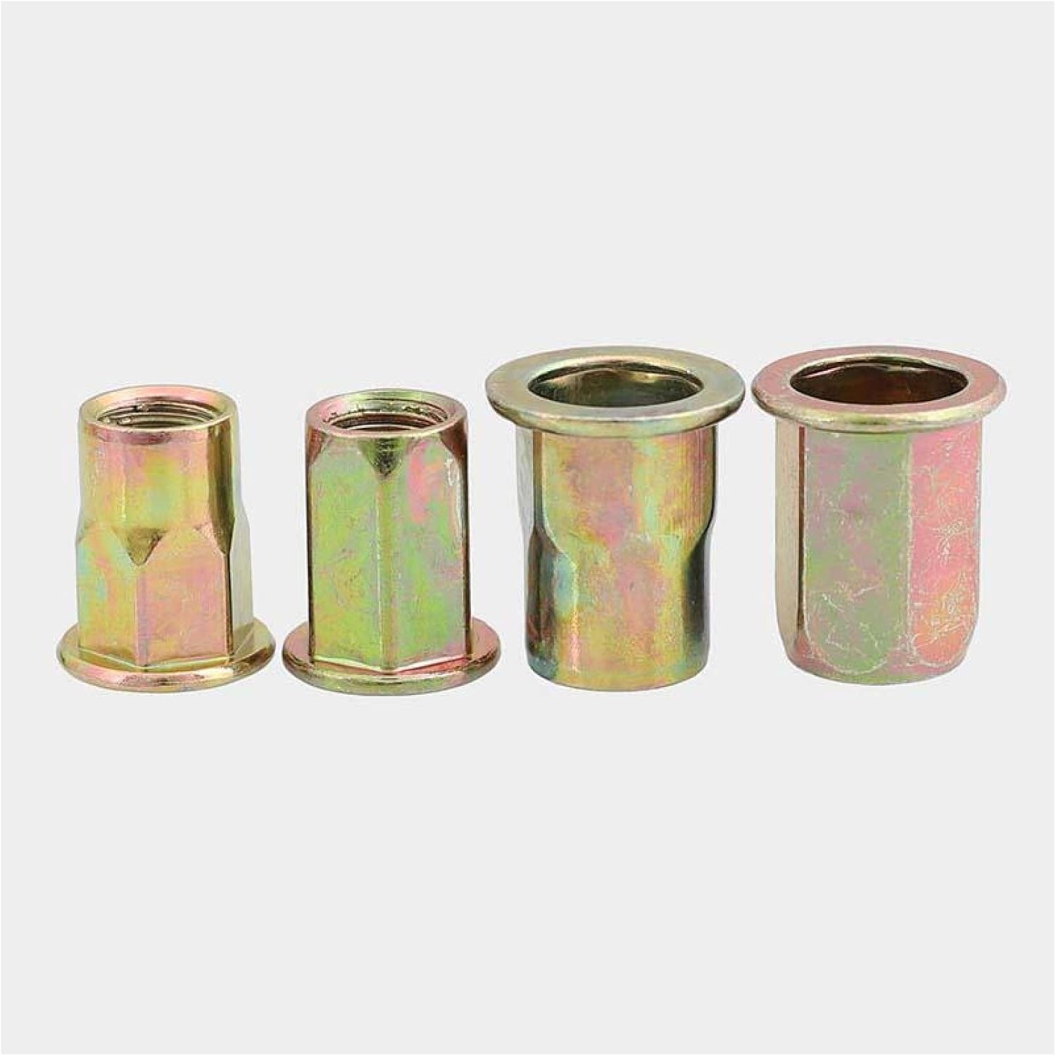 Rivet Nuts,Insert Nuts,Socket NutsThreaded Inserts5/20pcs Carbon Steel Full Semi Hex Hexagon Flat Head Binding Rivet Nut M4 M5 M6 M8 M10 M12 Insert Rivnut Nut sert Metric Thread Rivet Nuts (Color : Fu