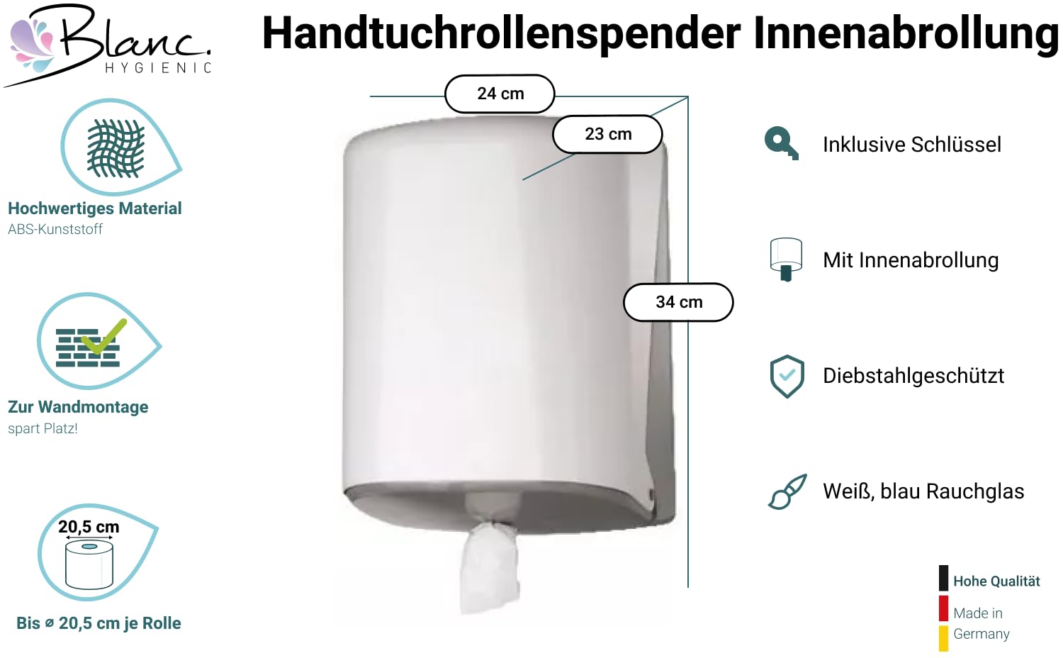 Azur Midi Box Putzpapierspender Weiß
