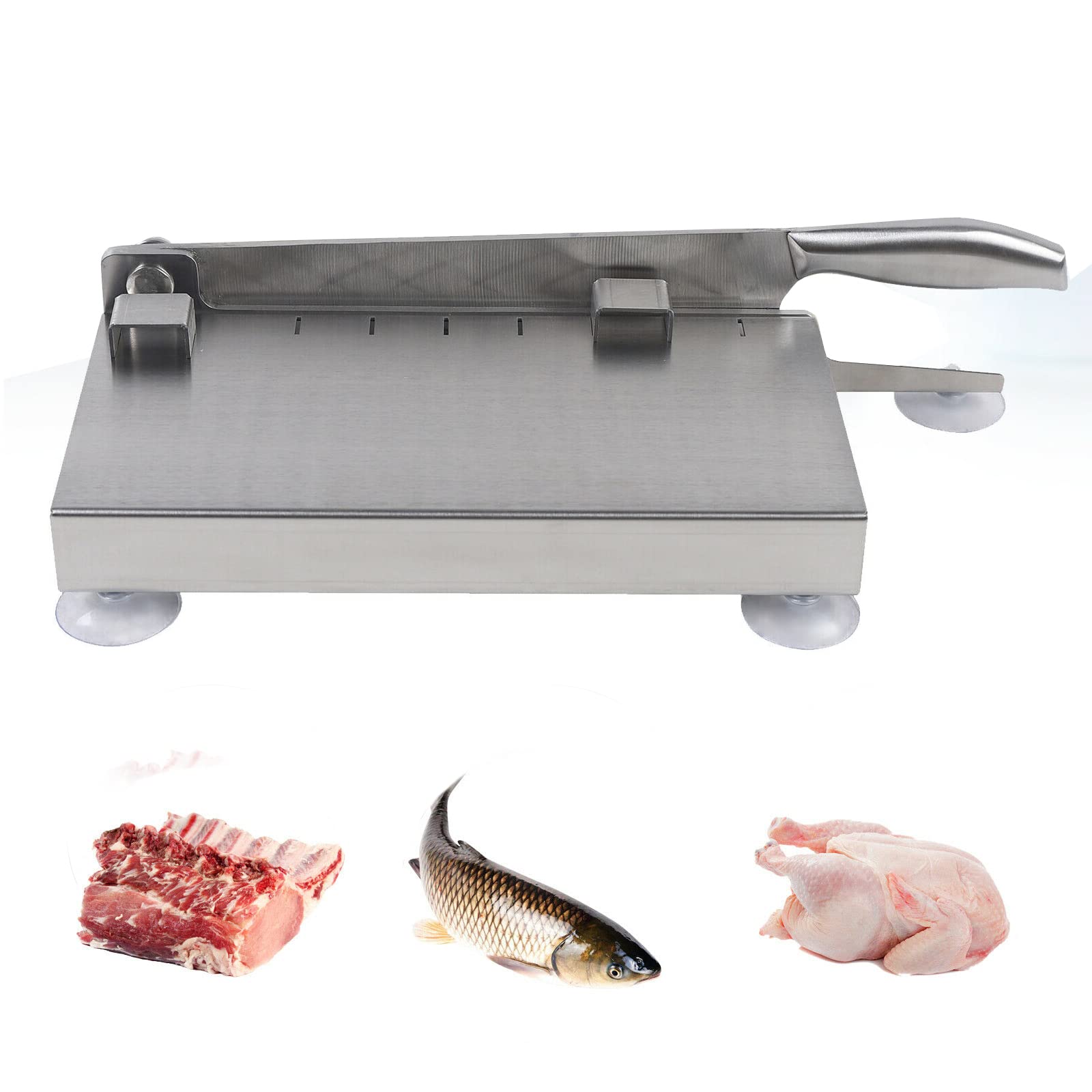 Commercial Meat Slicer - Manual Meat Cutting Machine with Stainless Steel Blade for Pork, Mutton, Beef, Fruit & Vegetables - Home Use