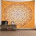 Cinnanal Gobeliny hipisowskie unikalne gobeliny do sypialni hipisowska mandala wzór pokrycie ścienne biuro pokrycie ścienne pokój dziewczęcy pomarańczowy wiszący koc salon sypialnia sztuka wystrój 240 x 220 cm