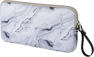 Neoprene Carrying Keyboard Sleeve Case Bag Protection Pouch Compatible with Magic Keyboard 1 & 2, Wireless Keyboard, Magic Mouse, Magic Trackpad and Wireless Trackpad (White Marble Pattern) …