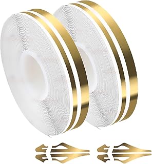 Car Vinyl Pinstriping Tape, 2pack Stripe Decals Car Stickers Auto Striping Tape Emblems Trim for Motorcycle Home DIY Door Musical Instrument 32Ft (9.8m)