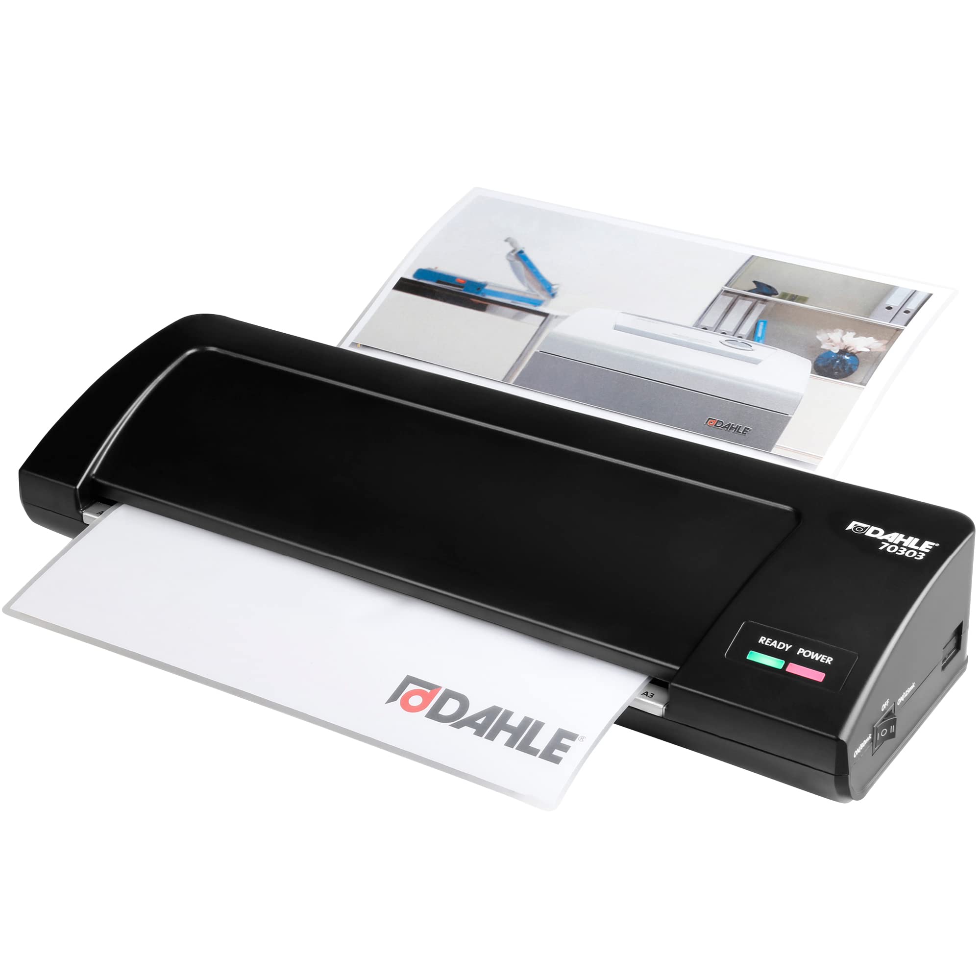 Dahle 70303 - Plastificadora (hasta A3, laminación en frío y caliente, 40 segundos) tiempo de calentamiento), color negro.