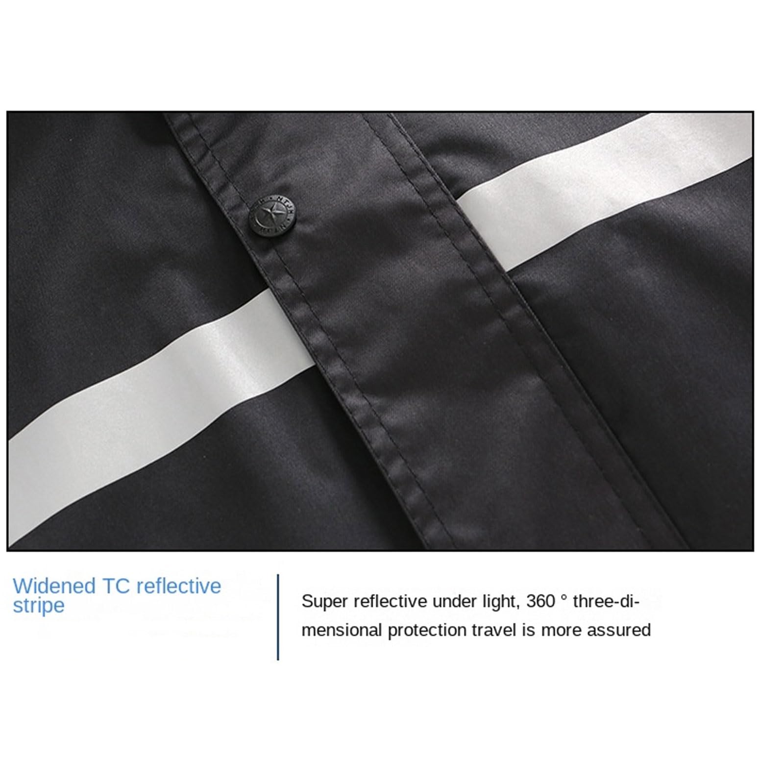 Chaleco reflectante de alta visibilidad, Chubasquero reflectante de una pieza alta visibilidad con capucha impermeable for adultos Multicolor M-3XL
