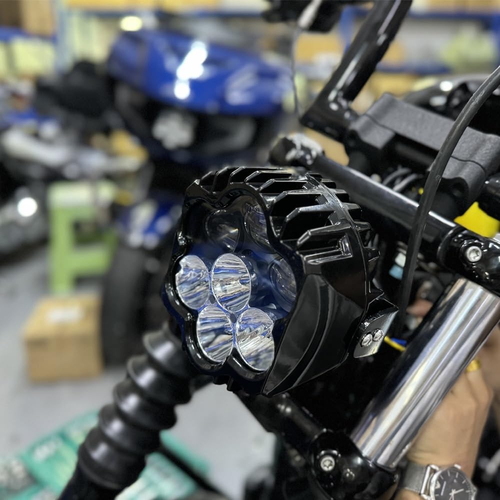 Phares de moto à LED Phare de moto Phare Led pour motos Harley Softail, feux de jour à faisceau haut/bas pour DYNA XL FXR