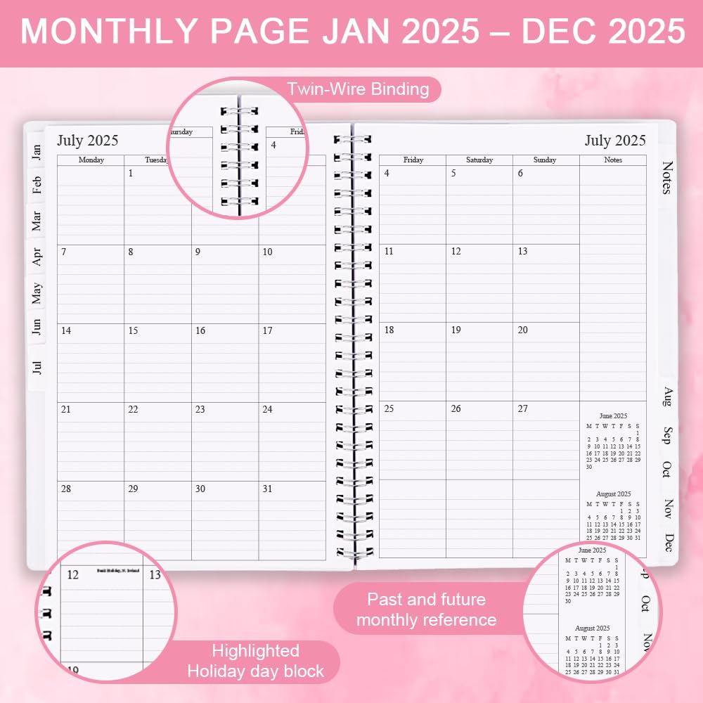 Diary 2026-27, A5 Weekly/Monthly Planner with Monthly Tabs, 26-27 Planner from Jul 2026 to Jun 2027 - Image 2