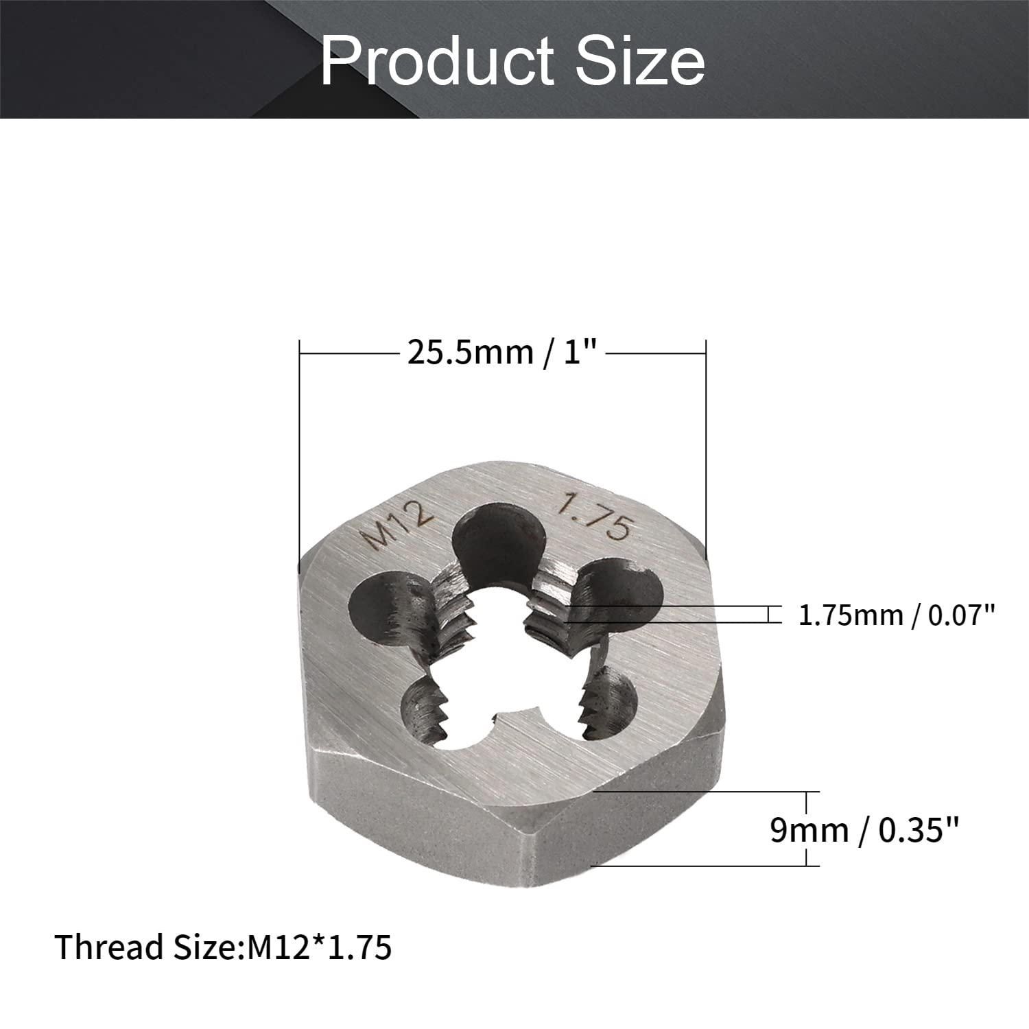Amazon.co.jp: Utoolmart ねじ切りダイス 六角ダイス 六角型ねじ切り