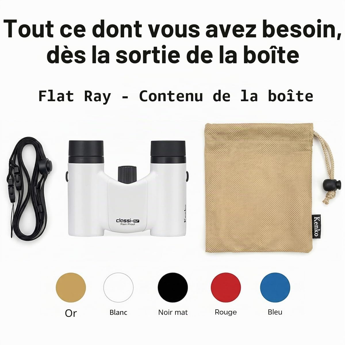 Kenko Jumelles Classi-Air 10x21 DH, Prisme de Toit, légères, Pliables et compactes, Multi-Couches, Noir 021415