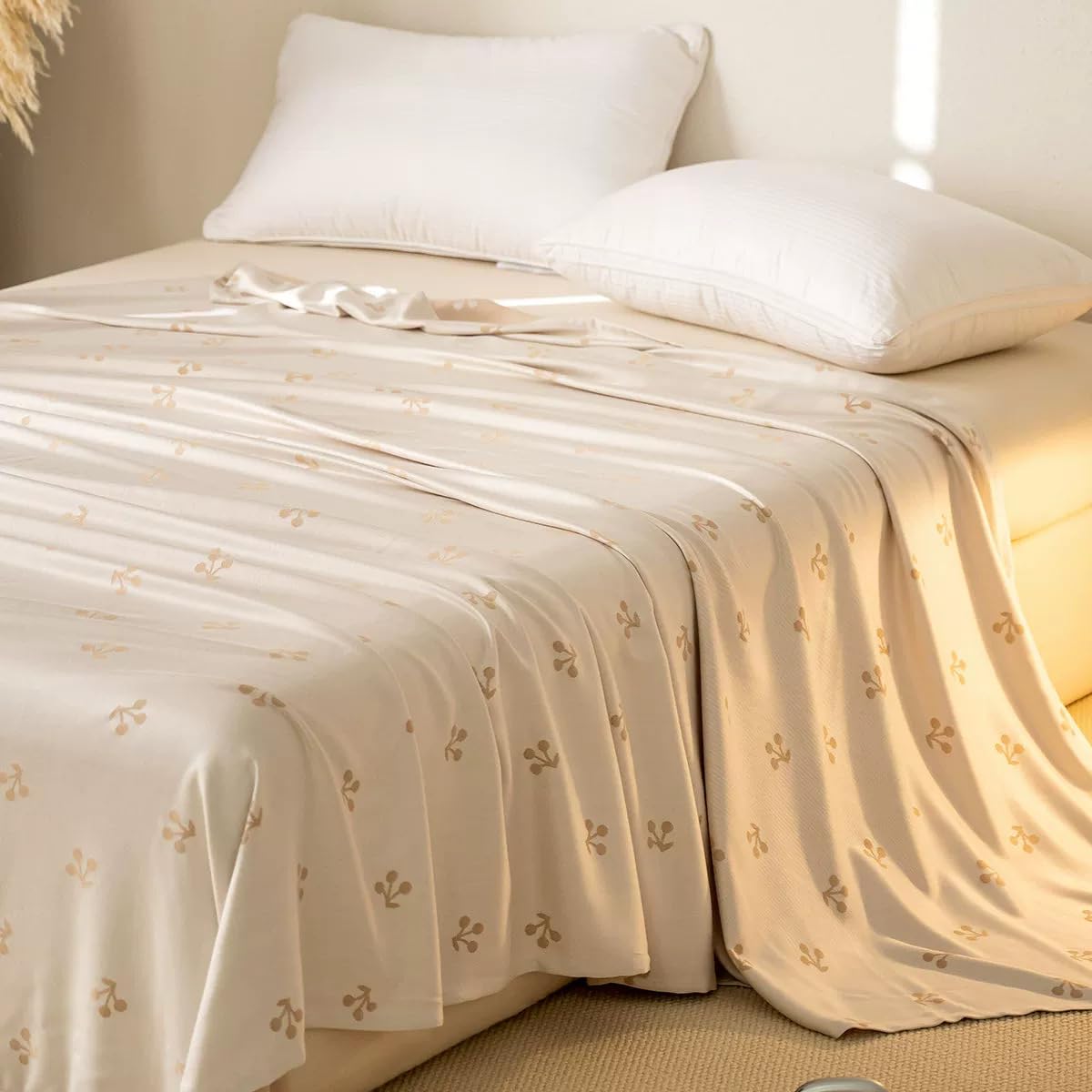 Surwin Coperta Refrigerante Letto, Morbido Coperta Estiva Matrimoniale Q-Max>0.26 Rinfrescante Cooling Blanket Traspirante Coperte Estive per Dormienti Caldi (Beige 01,200x230cm)