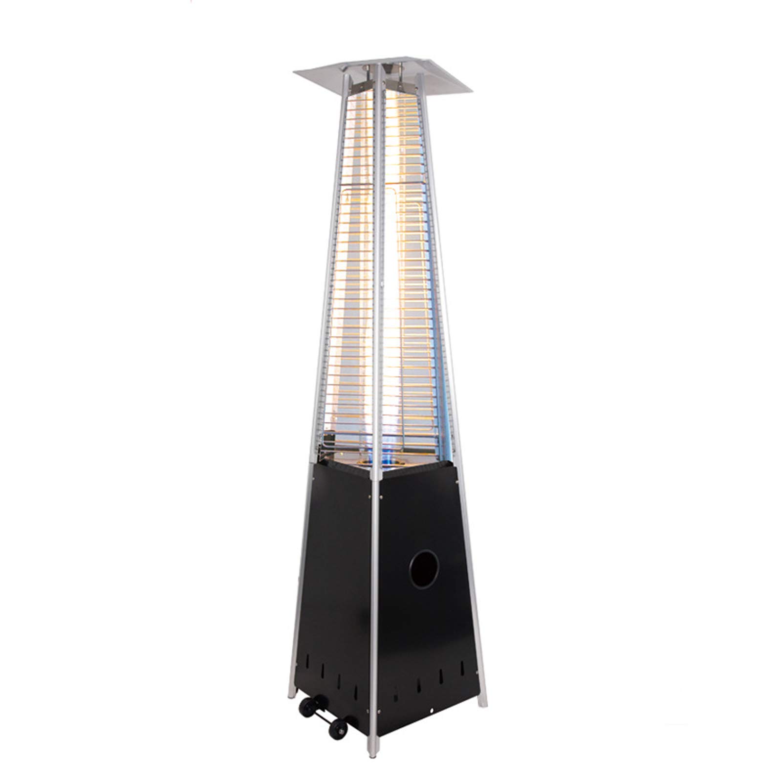 Stufa a gas a piramide a propano da pavimento, con ruote mobili, per barbecue all'aperto, ideale per campeggio e riscaldamento in giardino