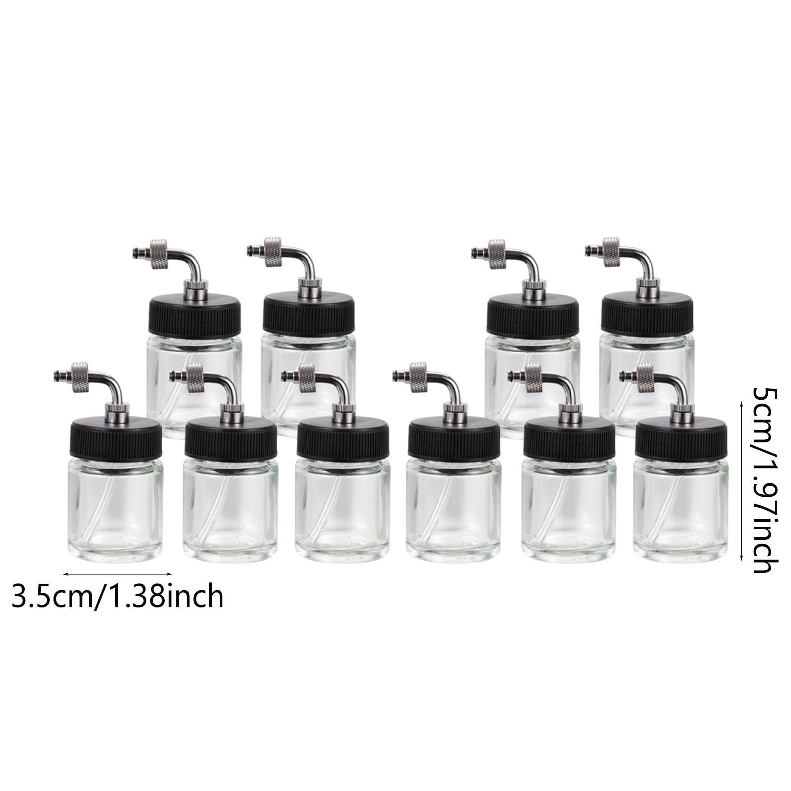 Sharplace Lot de 10 flacons pour aérographe : outils de peinture durables, faciles à nettoyer et à utiliser. Accessoires robustes : pots de rangement vides pour, Style B