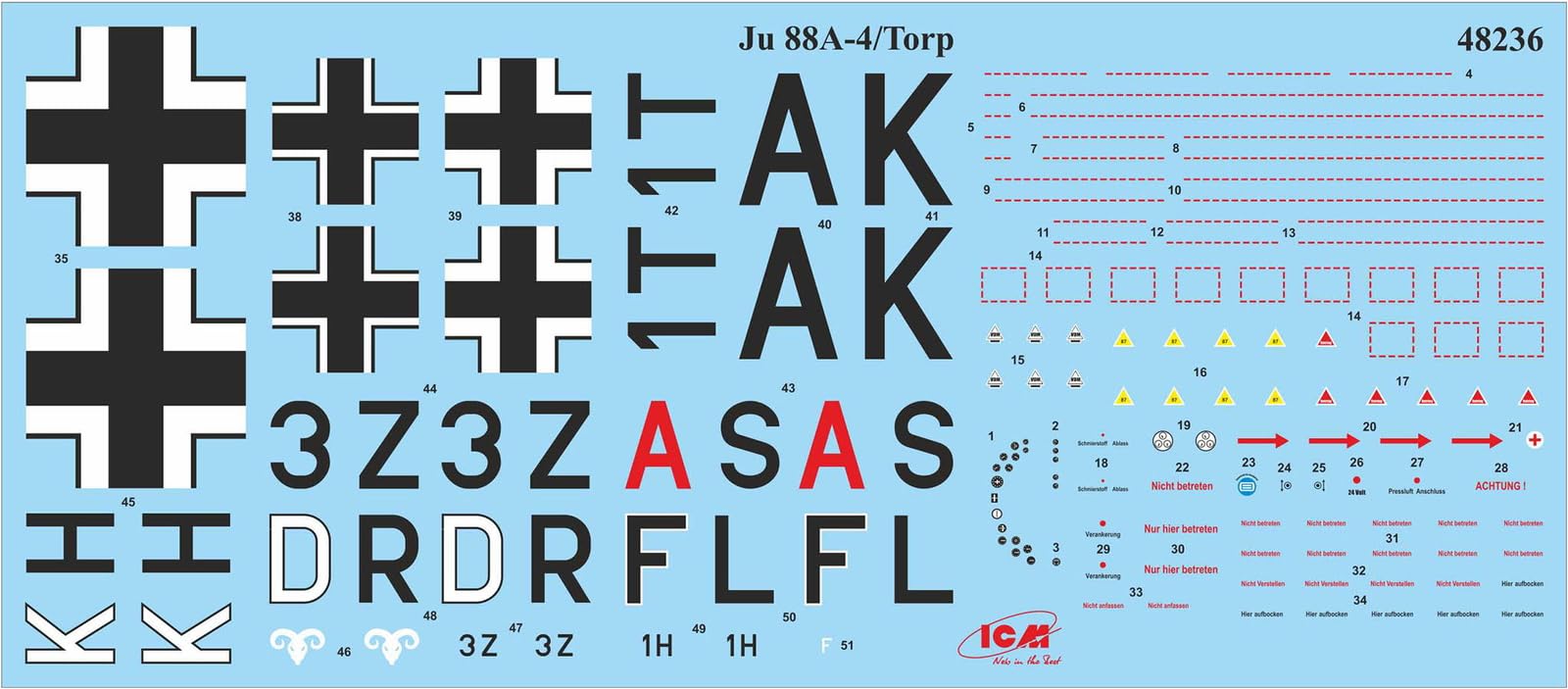ICM 48236 Modellbausatz Ju 88A-4 Torp/A-17 WWII German Torpedo Plane
