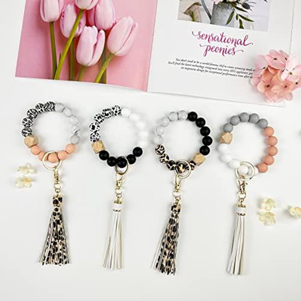 Set Di 128 Perline in Silicone Per Realizzare Portachiavi, 15mm Perle Di Silicone Giallo Nero Colorate Rotonde Per Artigianato Per Bracciali, Fiore Di Sole Perline Kit Catenella Portaciuccio Fai Da Te