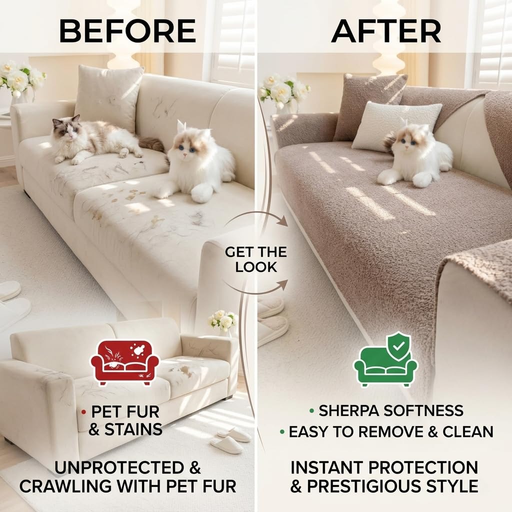 Styleys Sofa Mat - Anti-Slip Teddy Cover -5 Styleys Sofa Mat - Anti-Slip Teddy Cover -5