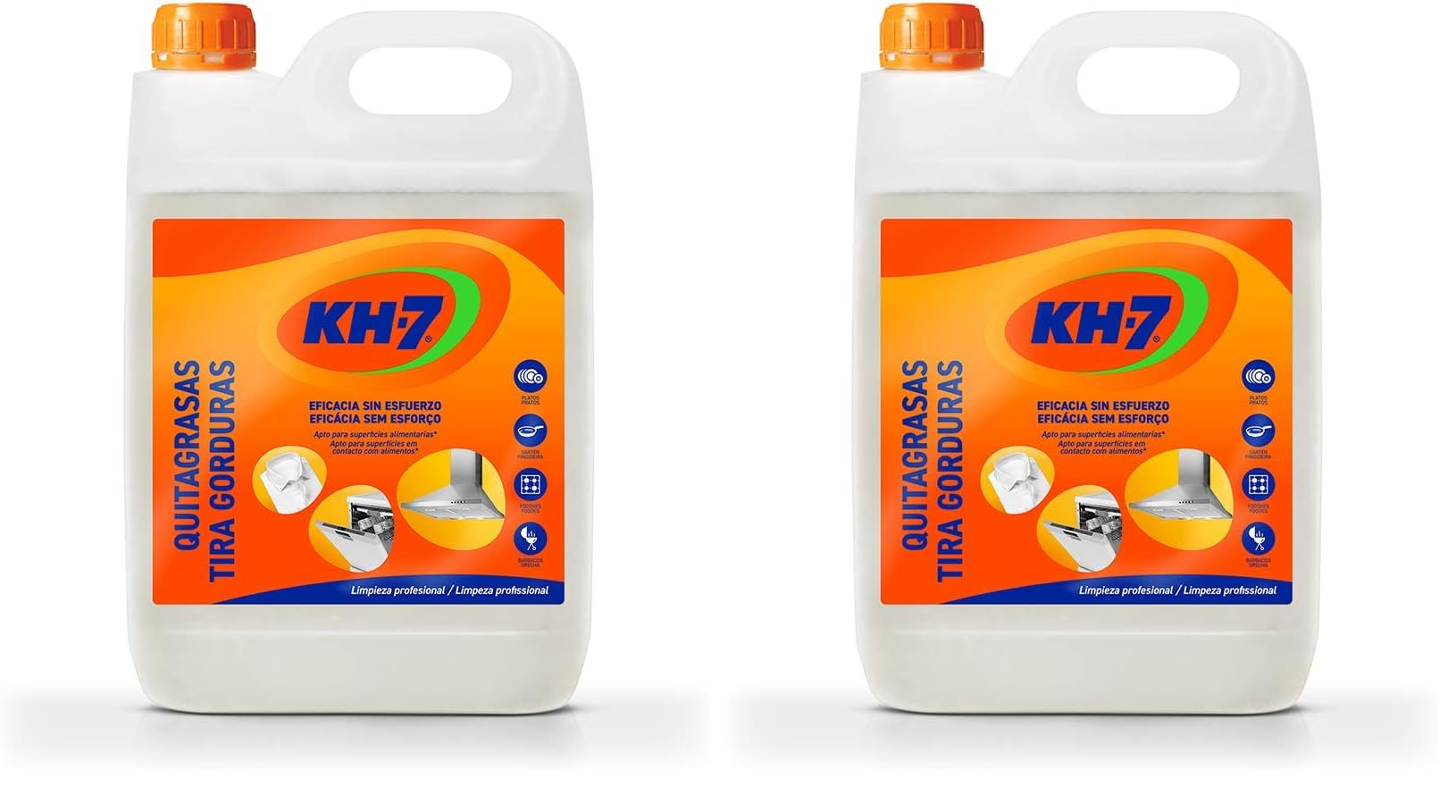 KH-7 Quitagrasas Profesional, Elimina sin esfuerzo la grasa y suciedad más incrustada - Garrafa 5L (Paquete de 2)