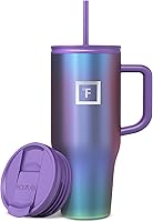 IronFlask Co-Pilot 32oz Insulated Travel Mug - Leakproof Straw & Flip Lids, Fits Cup Holders, Keeps Drinks Hot 5Hrs/Cold 20Hrs