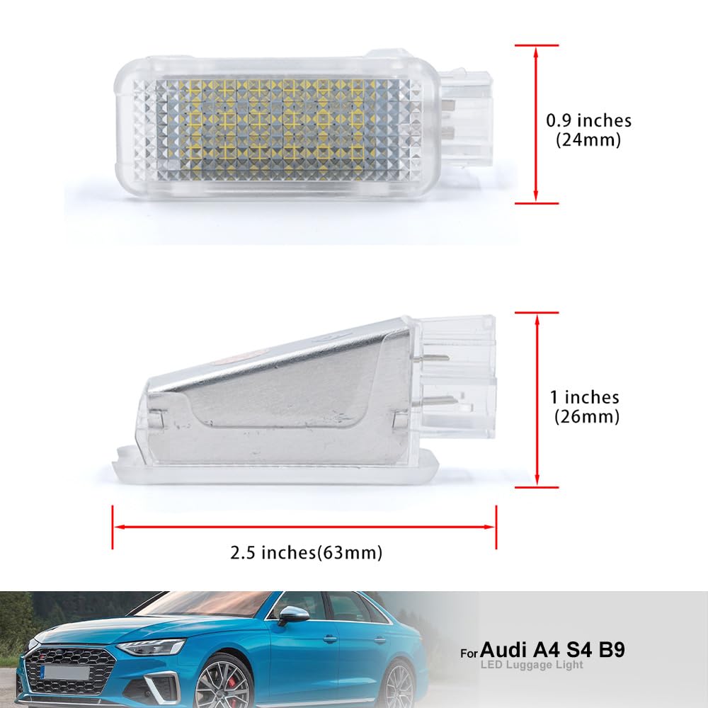 MODULE LED pour ECLAIRAGE COFFRE MALLE Aud.i A4 S4 B9 Sedan 2019-2024 1X SMD Compartiment À Bagages Lampe Courtoisie Cargo Lampe Lumière