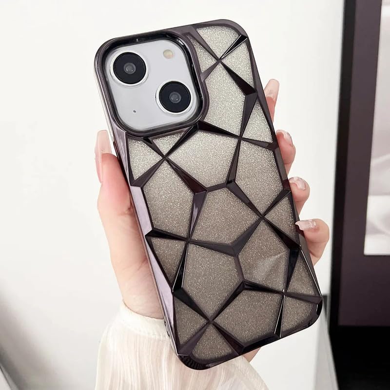 LuxuryKase LK079 Geometric Shape Diamond Mesh Pattern Case Cover for Iphone 15 (TPU | Black) (B0CP3J7NL7) Amazon Price History, Amazon Price Tracker