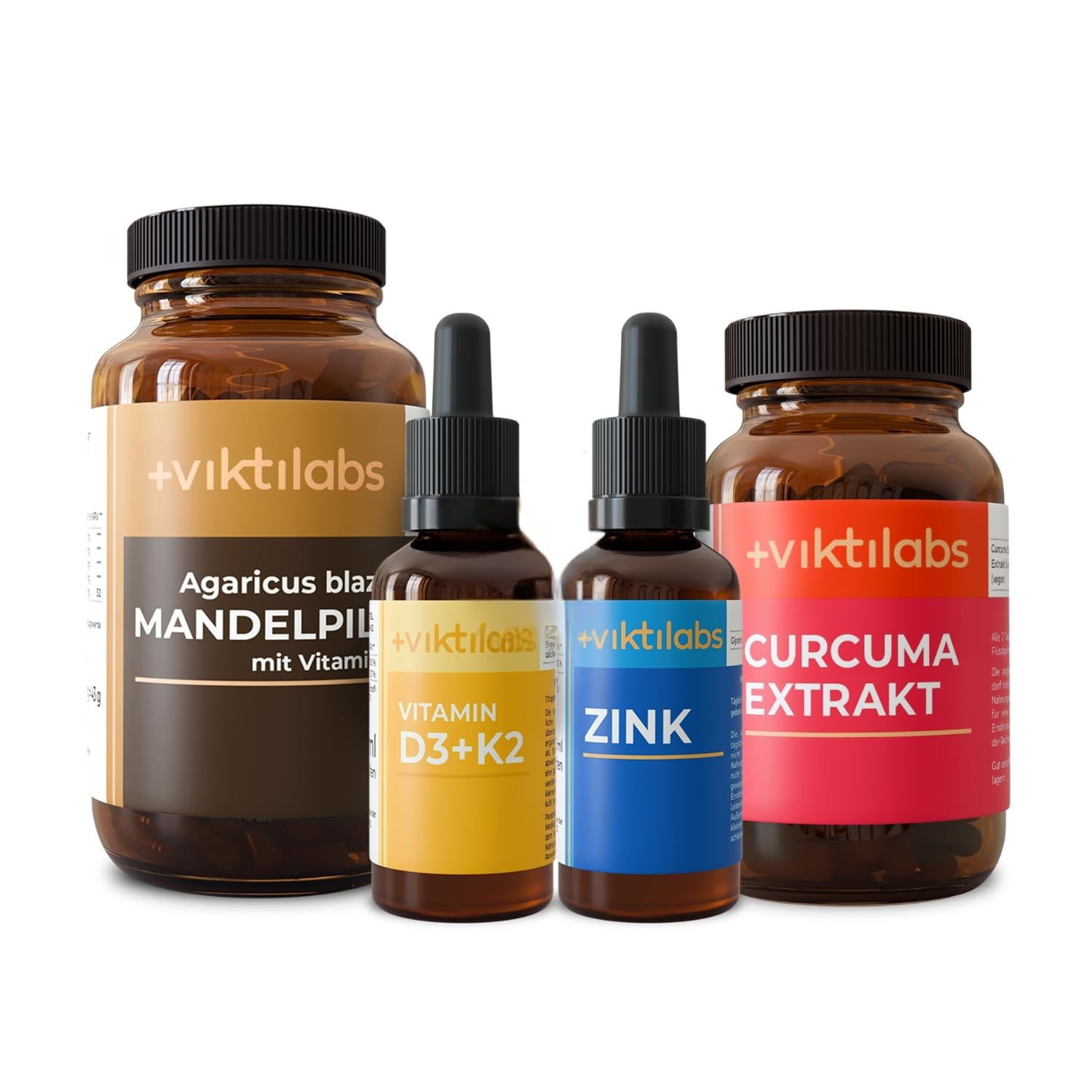 Immunsystem Paket - Kurkuma, Vitamin D3 & K2, Zink & Mandelpilz - Natürliche Unterstützung für dein Immunsystem & Wohlbefinden - Hochwertige Inhaltsstoffe - Vegetarisch