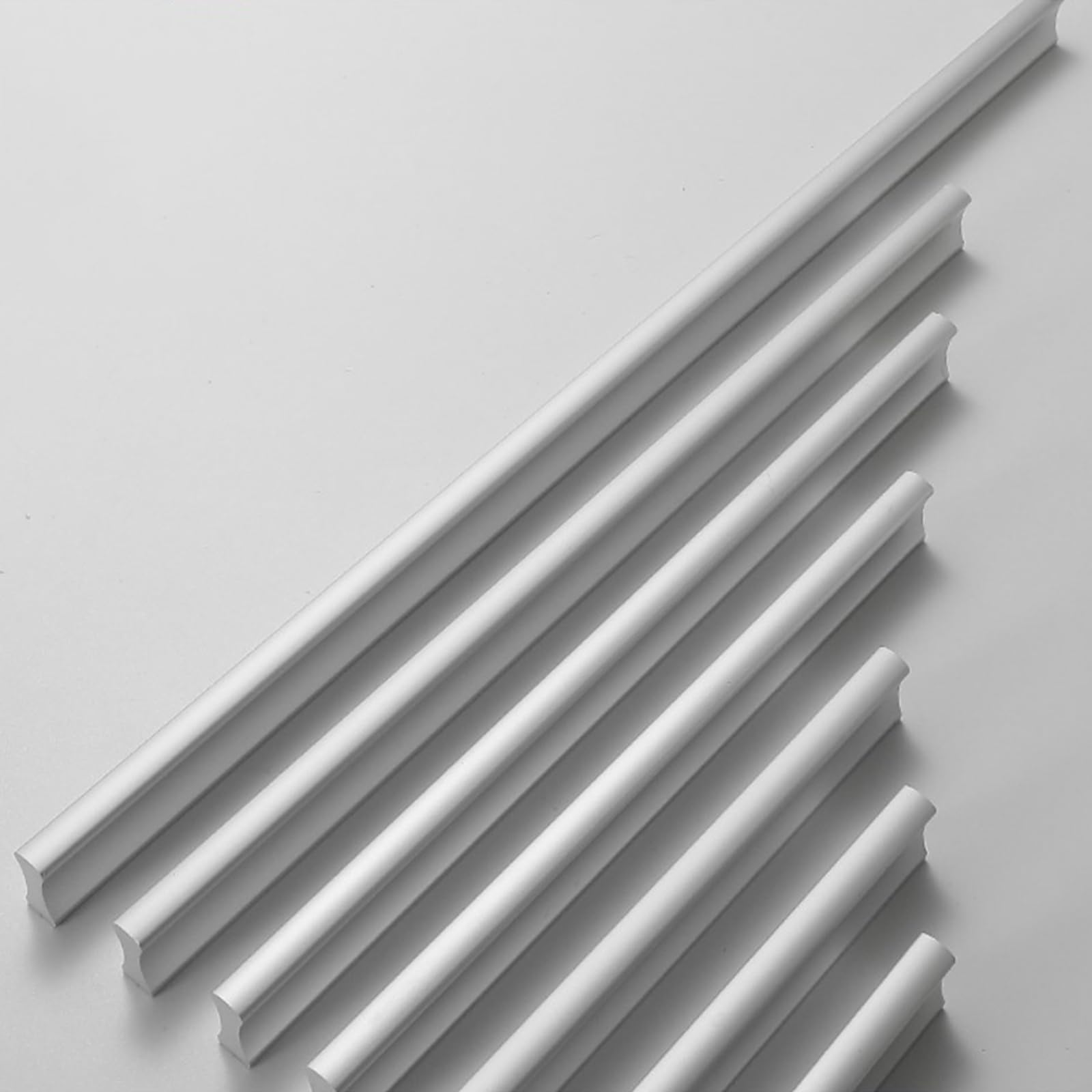 Tirador largo de metal para puerta de armario de cocina de aleación de aluminio con tornillos (1000 mm, plateado)
