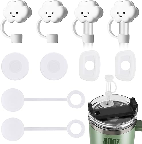 Juego de tapones de silicona para derrames, compatible con vaso 1.0 de 40 onzas, incluye 6 tapas de cubierta de pajilla, 2 tapones cuadrados para disponible en Yaxa Colombia