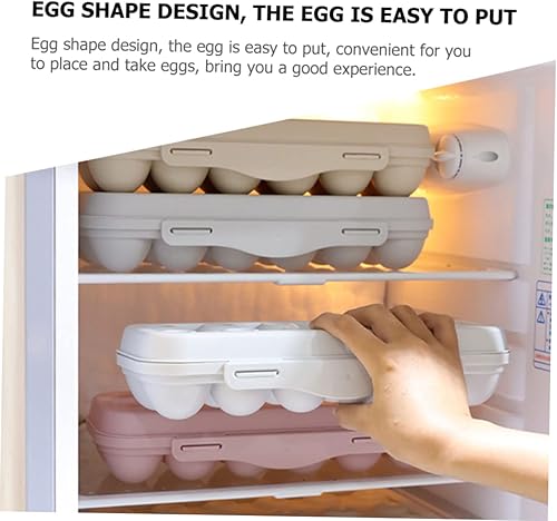 Miniatura 6 de Zerodeko Caja de huevos de pollo anticolisión con tapa, rosa, paquete de 2, plástico