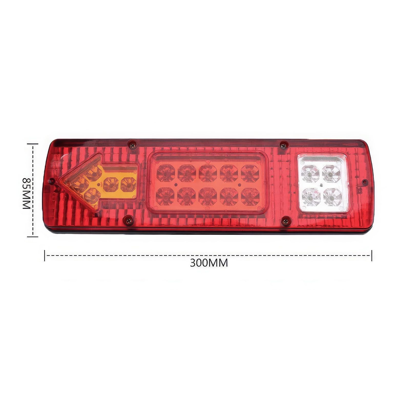 Fanale posteriore TOTMOX 2X LED, 19 LED, 12V, per camion, roulotte, furgoni, rimorchi per barche