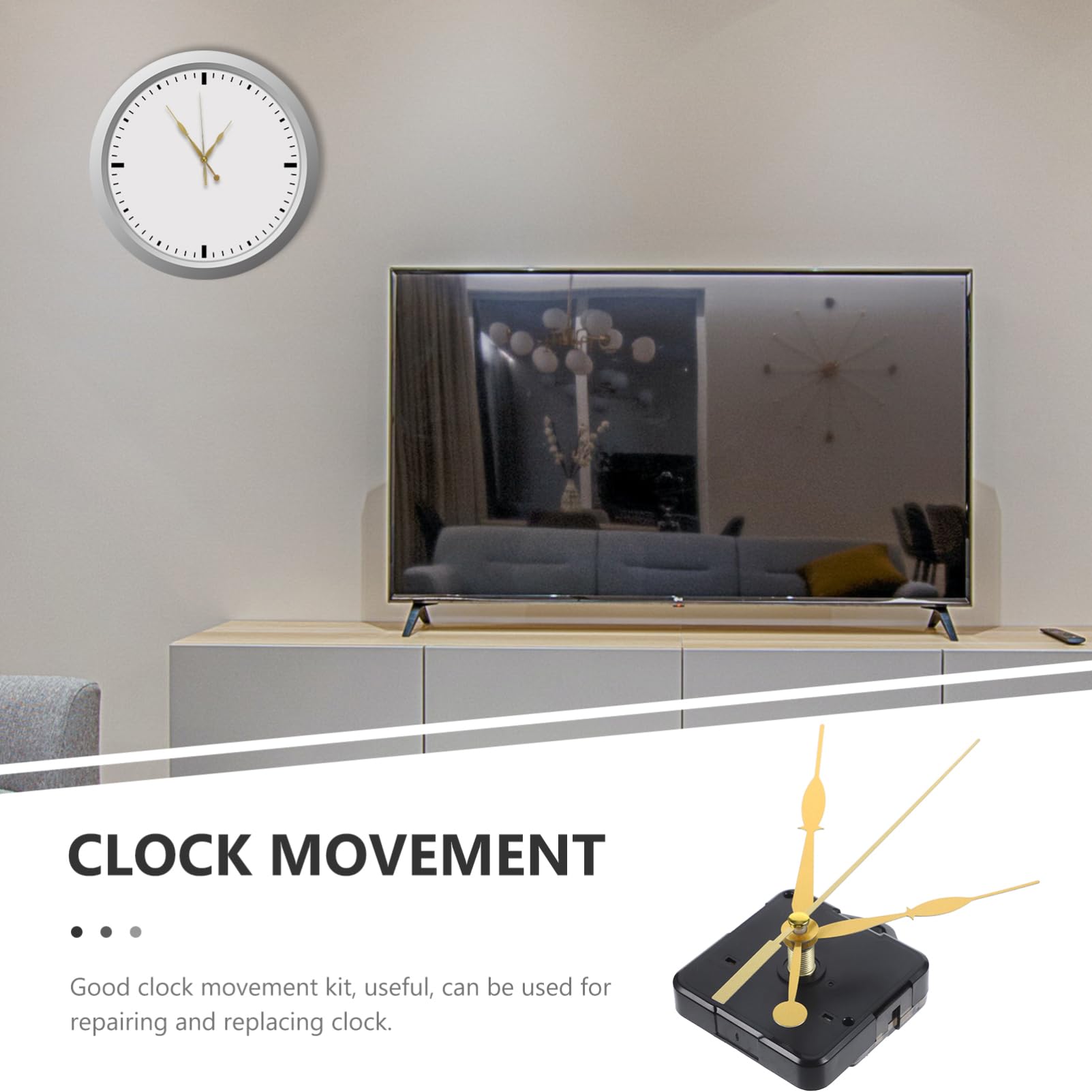 4 Pcs Mécanisme Horloge Silencieux, Mouvement D'Horloge à Quartz Avec 4