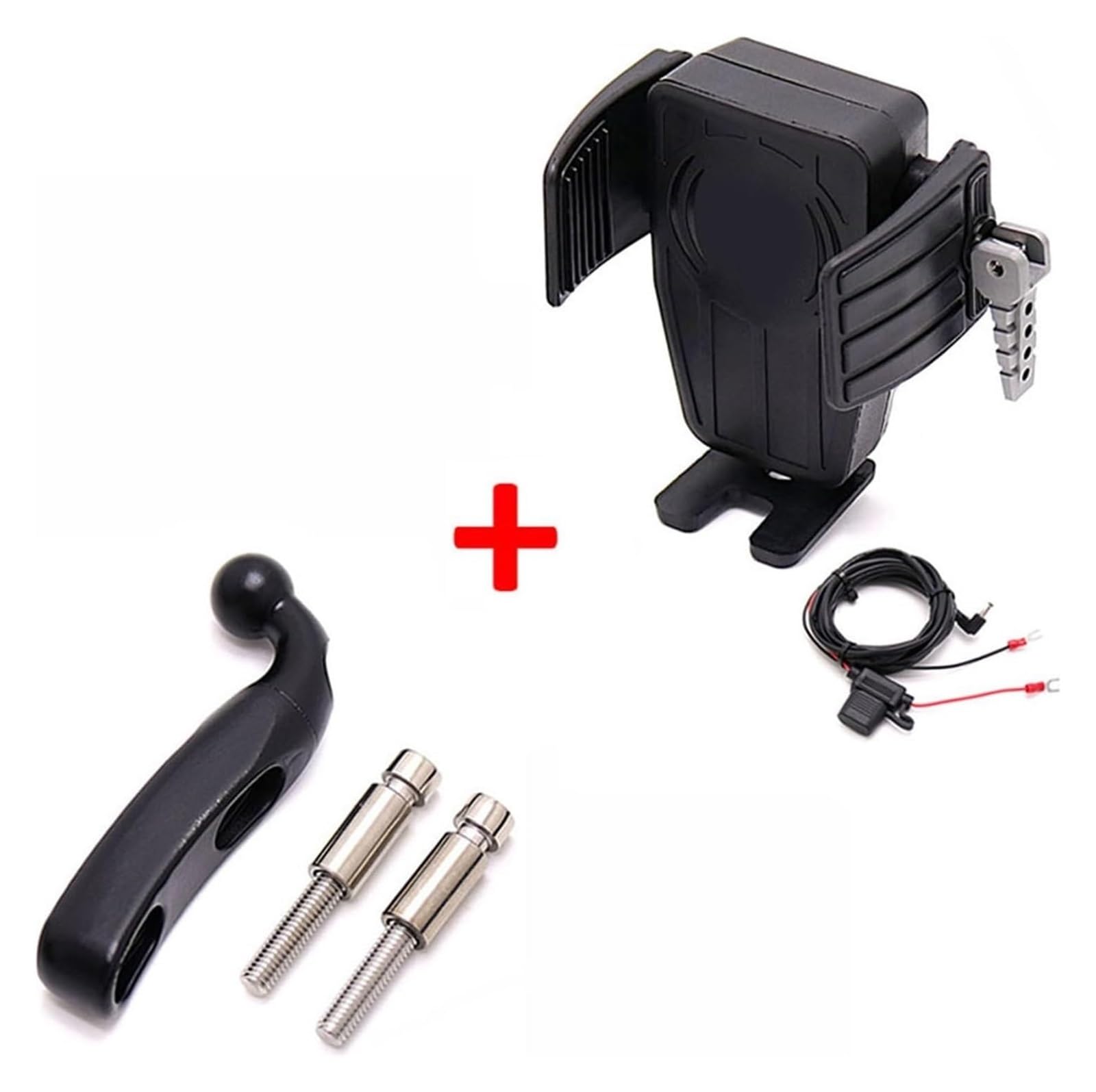 Support De Navigation GPS Moto pour H&Arley pour Davidson pour Electra pour Glide pour Standard FLHT I 2003-2006 Support De Téléphone GPS Support De Navigation À Chargement sans Fil(A+C)