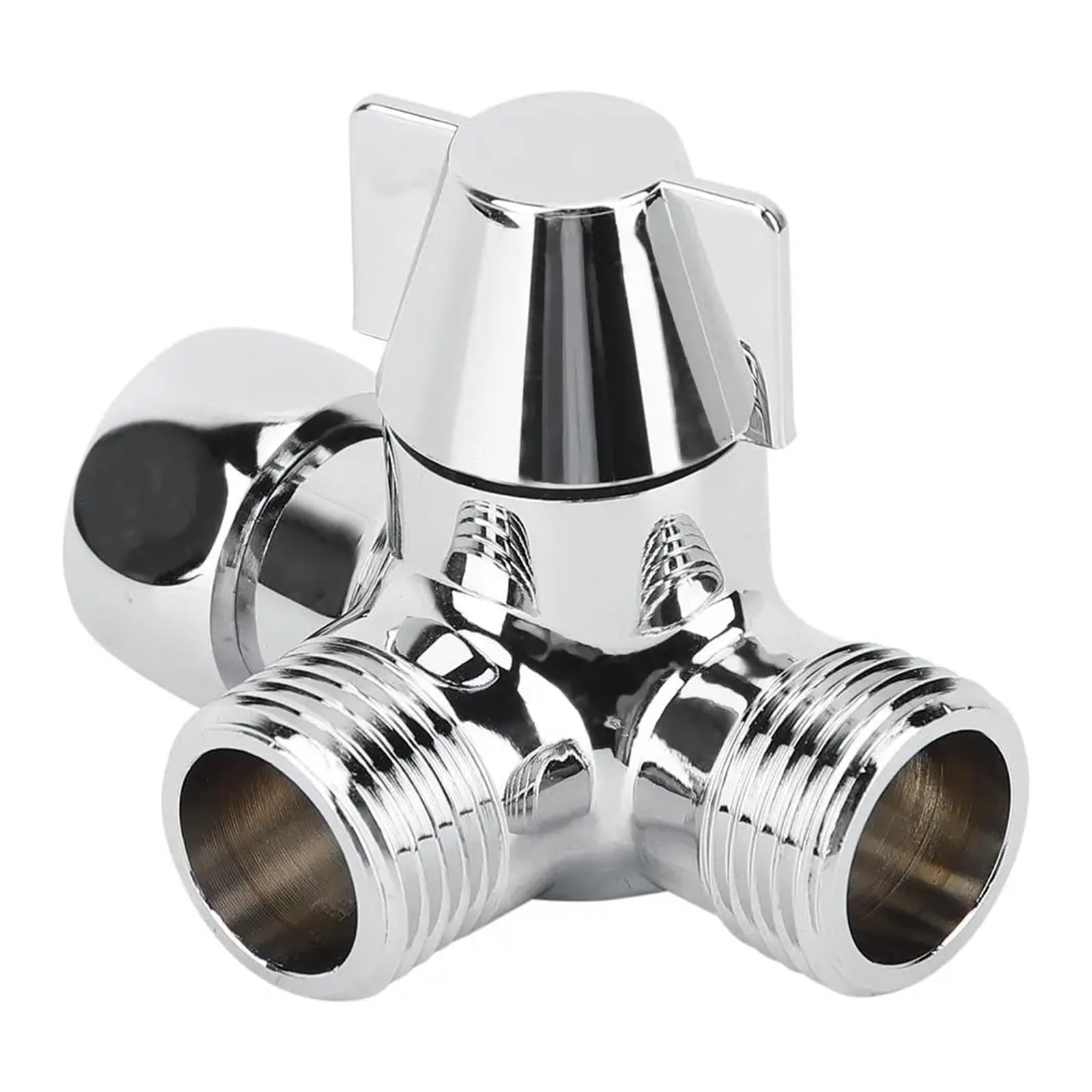 Hose Splitter Water Diverter Valve Shower Three-Way Connector T-Shaped Adapter Toilet Bidet Faucet Splitter for Bathroom