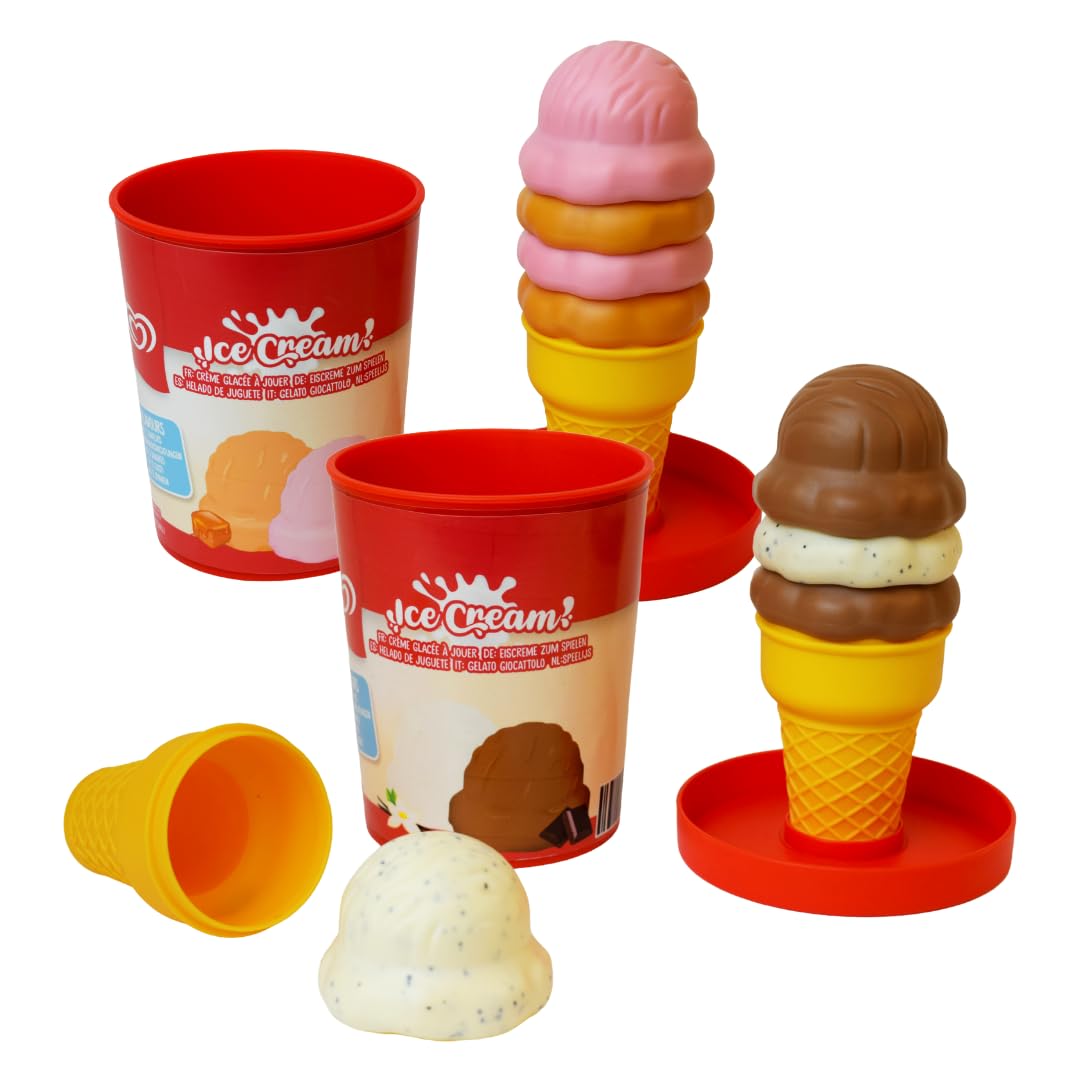 Casdon Walls Ice Cream Tubs Twin Pack, Pretend Play Set, Ages 2+