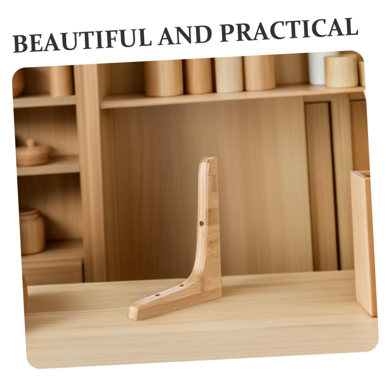 Anneome Supporti per Mensole in Legno Massello Triangolari 2 Pezzi, Staffe Robuste per Carichi Pesanti, per Soggiorni e Uffici Design Elegante e Versatile