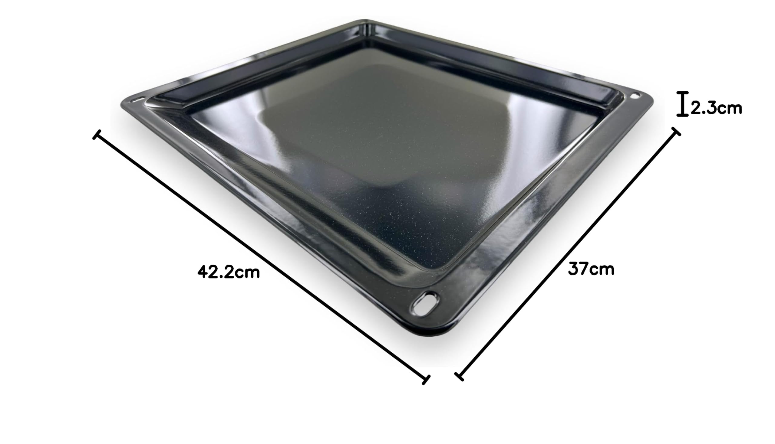DL-pro Teglia smaltata 42,2 x 37 x 2,3 cm per AEG Electrolux Juno Zanker Zanussi 353193923/3 3531939233 353193923 per forno