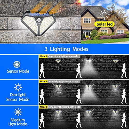 Shinmax Luci Solari Esterno 102 LED 2200mAh Luce