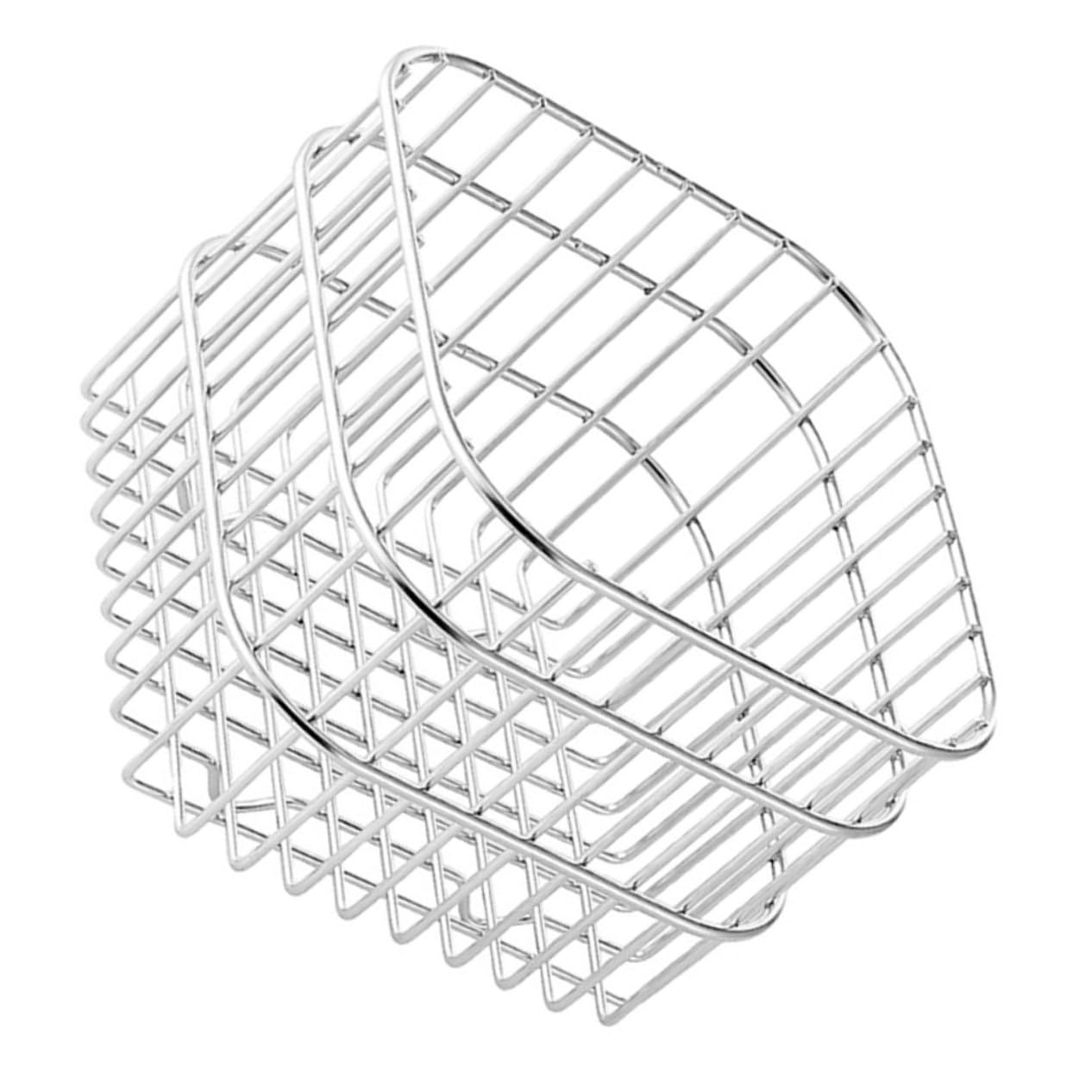 Cabilock 4 Cestas De Almacenamiento De Acero Inoxidable Cesta De Picnic Cesta De Almacenamiento De Alimentos Carrito De Almacenamiento Cesta De Cubiertos Cesta De Frutas Cesta De